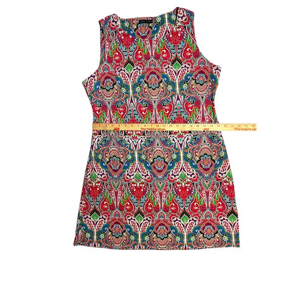 Tommy Hilfiger Pink Paisley Jewel Round Neckine Sleeveless Shift Dress Size 14 - Picture 6 of 8